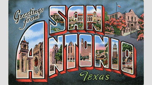 Postcard for San Antonio, Texas.