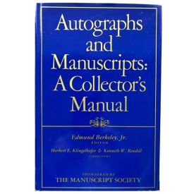 Book cover of "Autographs and Manuscripts: A Collector's Manual".